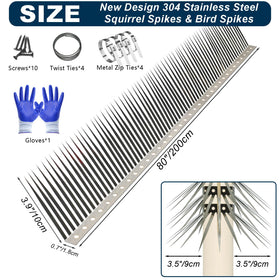 WHCDSTGJ squirrel spikes show anti-climb design on a garden structure