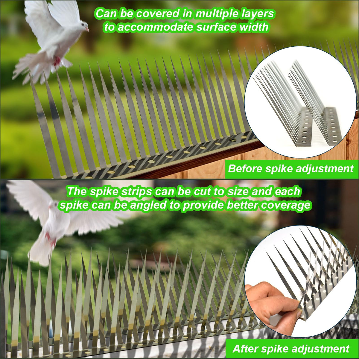 WHCDSTGJ stainless steel spikes withstand weather while keeping the garden tidy