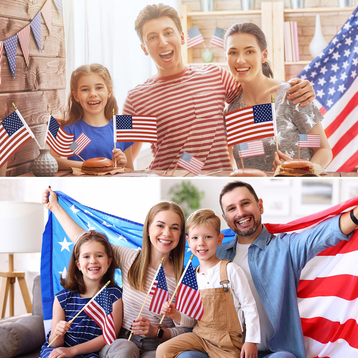 WHGJ 50-count flags for versatile outdoor and indoor displays.