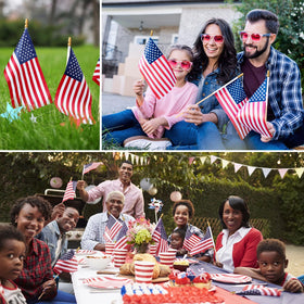 WHGJ patriotic decor for parades, parties, and gardens.