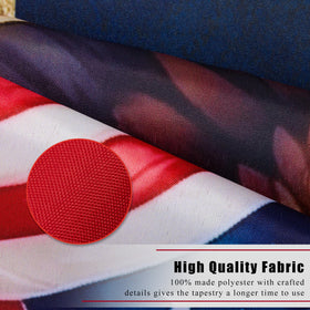WHGJ polyester flag 75D—UV fade resistant for long-lasting outdoor or indoor use.