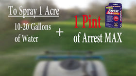 Whitetail Institute perennial forages safe with Arrest Max in field spray.