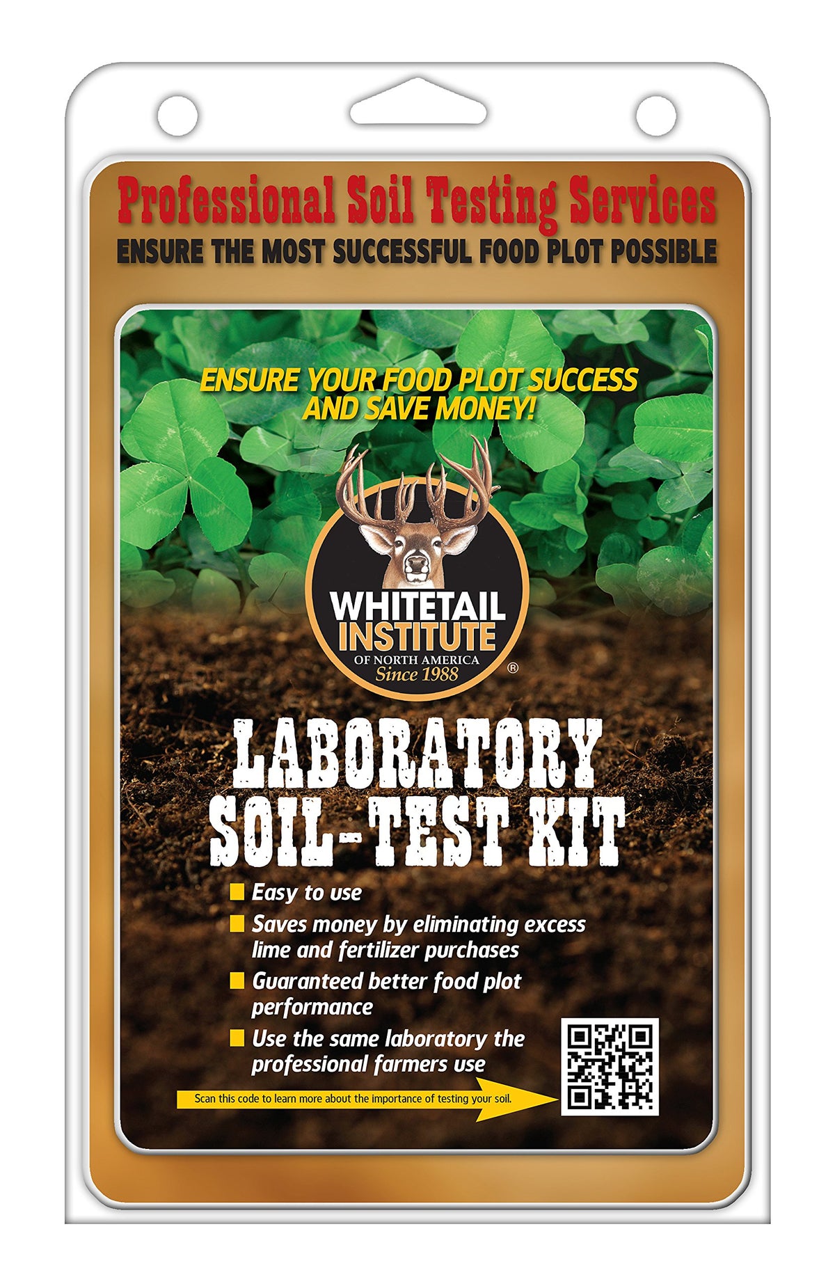 Whitetail Institute soil test kit sample bottle for easy soil sampling.