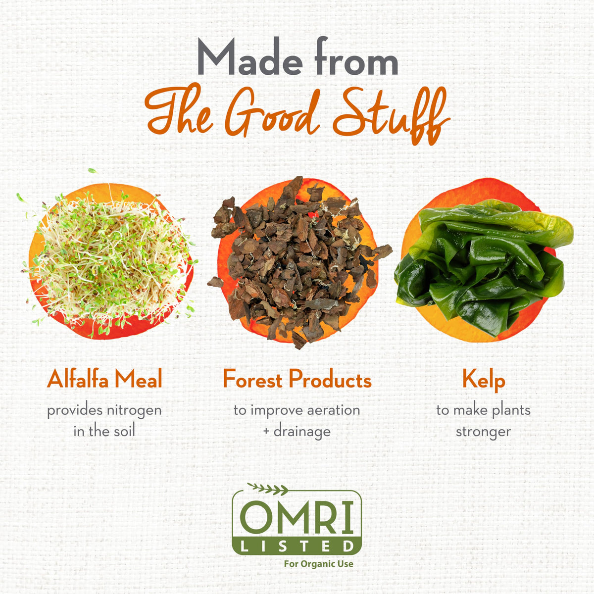 Whitney Farms OMRI-listed Organic Use ensures trusted organic garden soils.