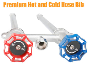 WHK frost-free faucet installed horizontally on an exterior wall