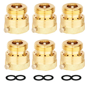 WHK hose bib backflow preventer front view in durable brass for outdoor use