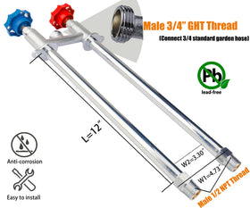 Lead-free brass WHK spigot with chrome finish resists outdoor corrosion