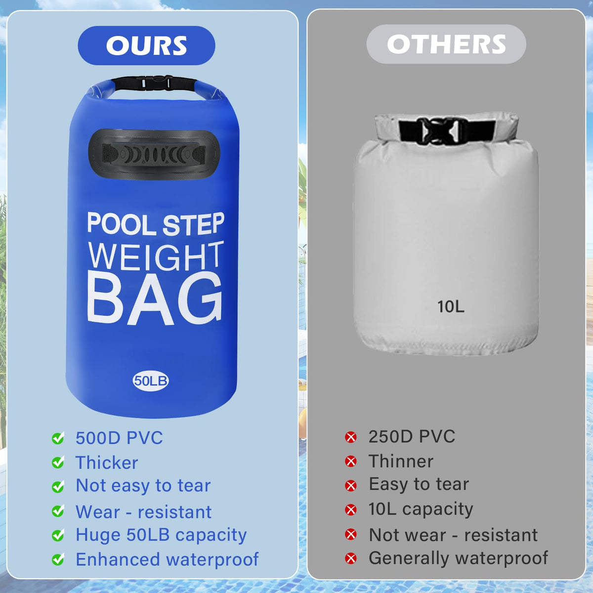 Whmayai water and sand fillable bag adapts to fillers.