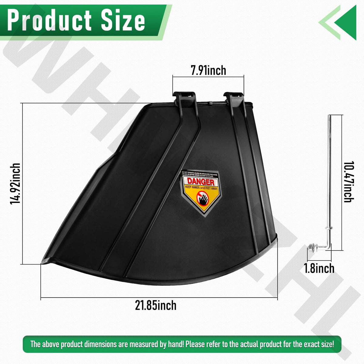 WHMYZHL deflector shield for Exmark Quest S-Series 54 helps minimize spray near the operator