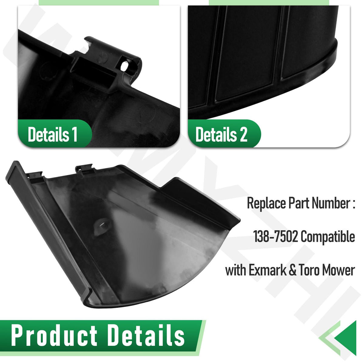 WHMYZHL deflector shield for Exmark QZE725GKC42200 delivers reliable protection during mowing