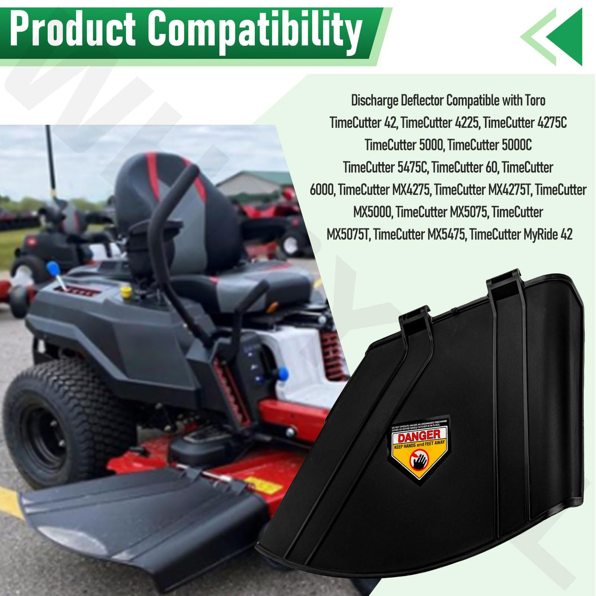 WHMYZHL deflector shield for Toro TimeCutter 42 reduces debris spray for a cleaner deck