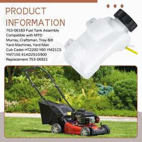 WHMYZHL fuel tank assembly 753-06183 in-assembly with hose for quick installation