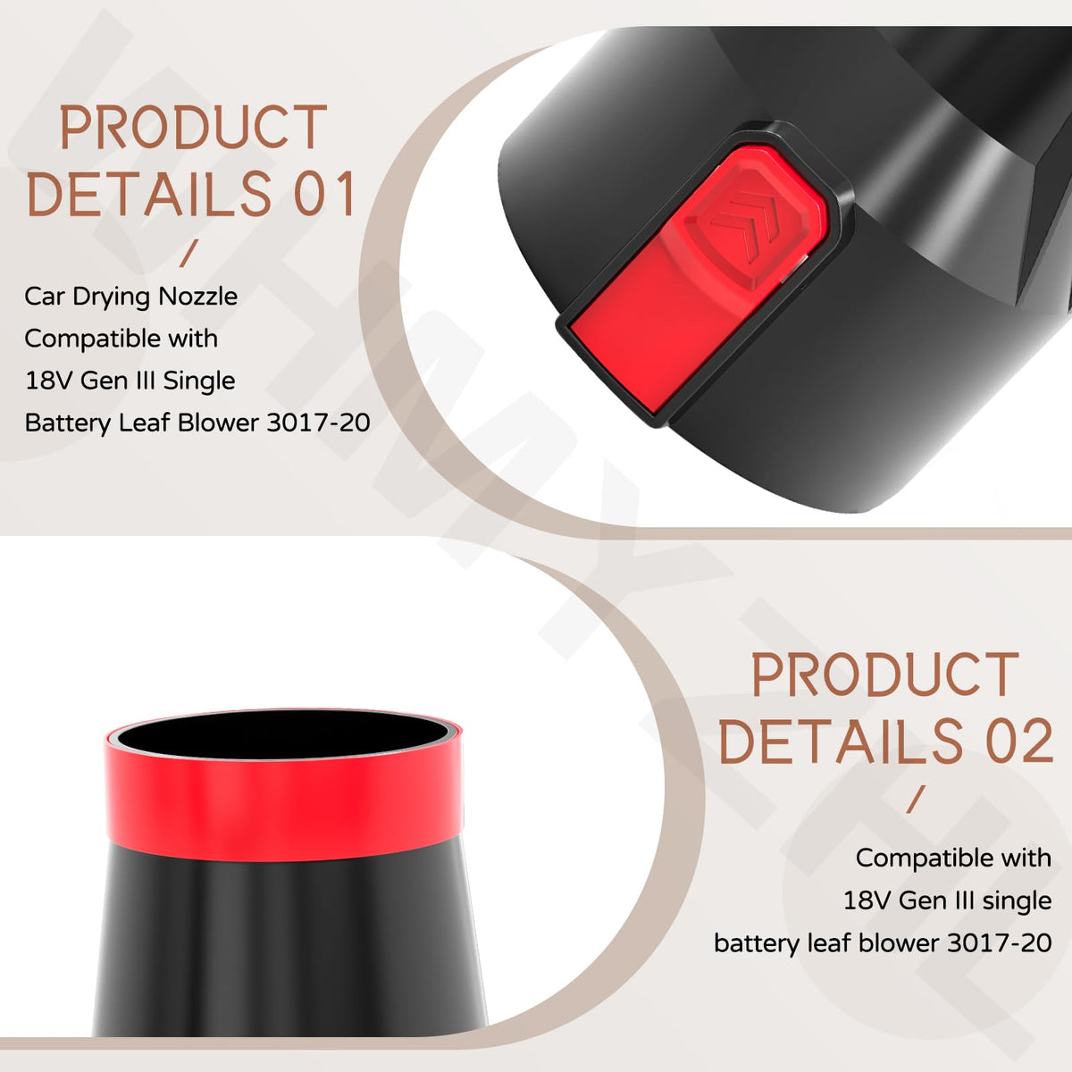 WHMYZHL silicone nozzle cover protects the tip during use