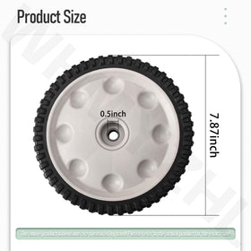 WHMYZHL wheel-drive assembly closeup rim highlights durable rubber and plastic construction