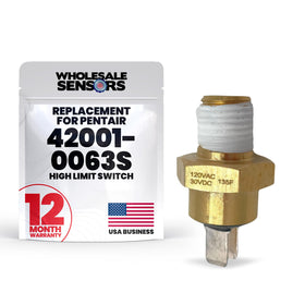 Wholesale Sensors Pentair 42001-0063S high limit switch front view for safer heater operation