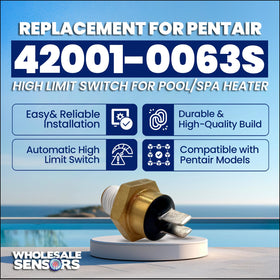 Wholesale Sensors Pentair 42001-0063S high limit switch side view for easy replacement