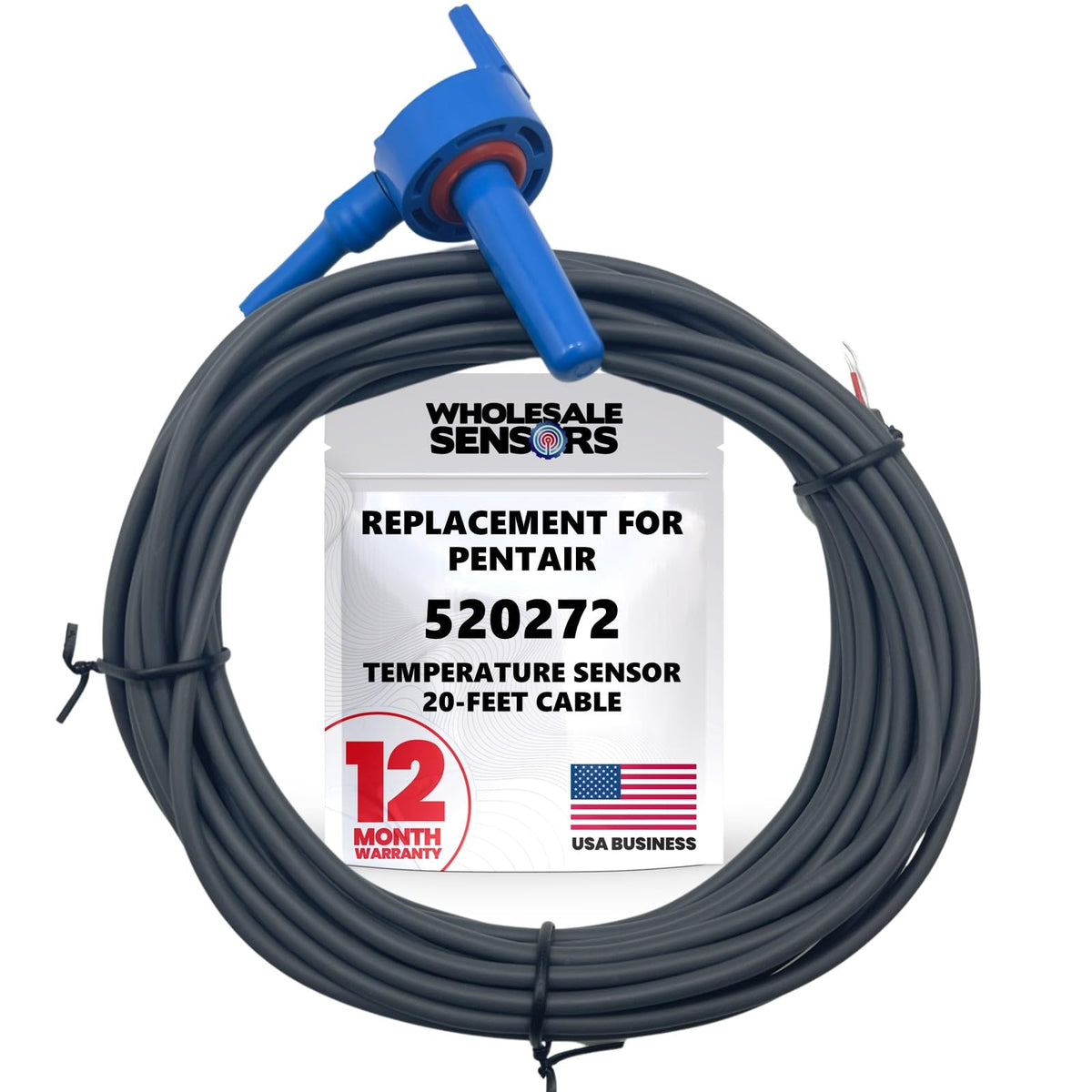Wholesale Sensors Pentair 520272 temperature sensor with 20 ft cable for precise pool temperature