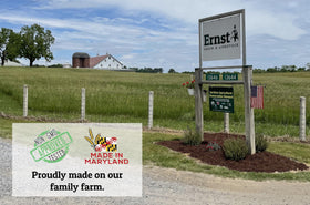 Wholesome Harvest Ernst Grain & Livestock farm-to-flock story packaging.