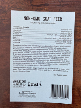 Wholesome Harvest goat feed goats enjoying meal in barn