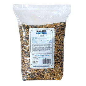 Wholesome Harvest goat feed roasted soybeans visible in mix