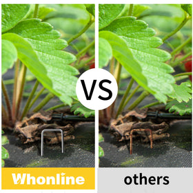 Whonline 11-gauge garden stake emphasizes heavy-duty strength for lasting performance.