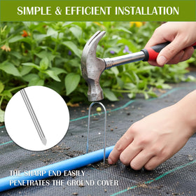 Whonline 11-gauge stakes with beveled end ease turf penetration