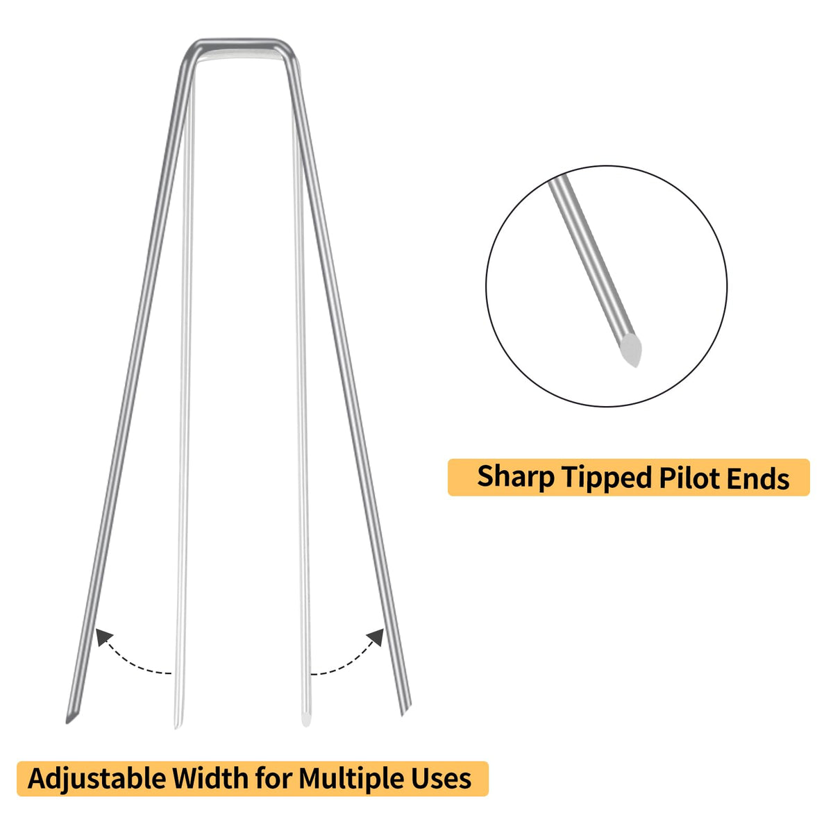 Whonline 560-piece stake set in a sturdy box for organized gardening projects.