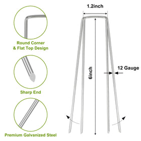 Whonline garden-pins anchoring weed barriers along edges