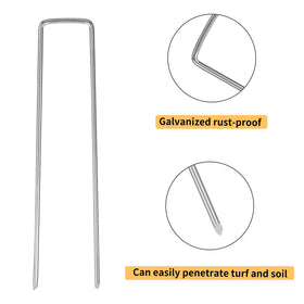 Whonline Beveled-end stake demonstrates effortless penetration through turf and soil.