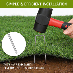Whonline hot-dip galvanized steel stakes resist rust in wet yard projects.