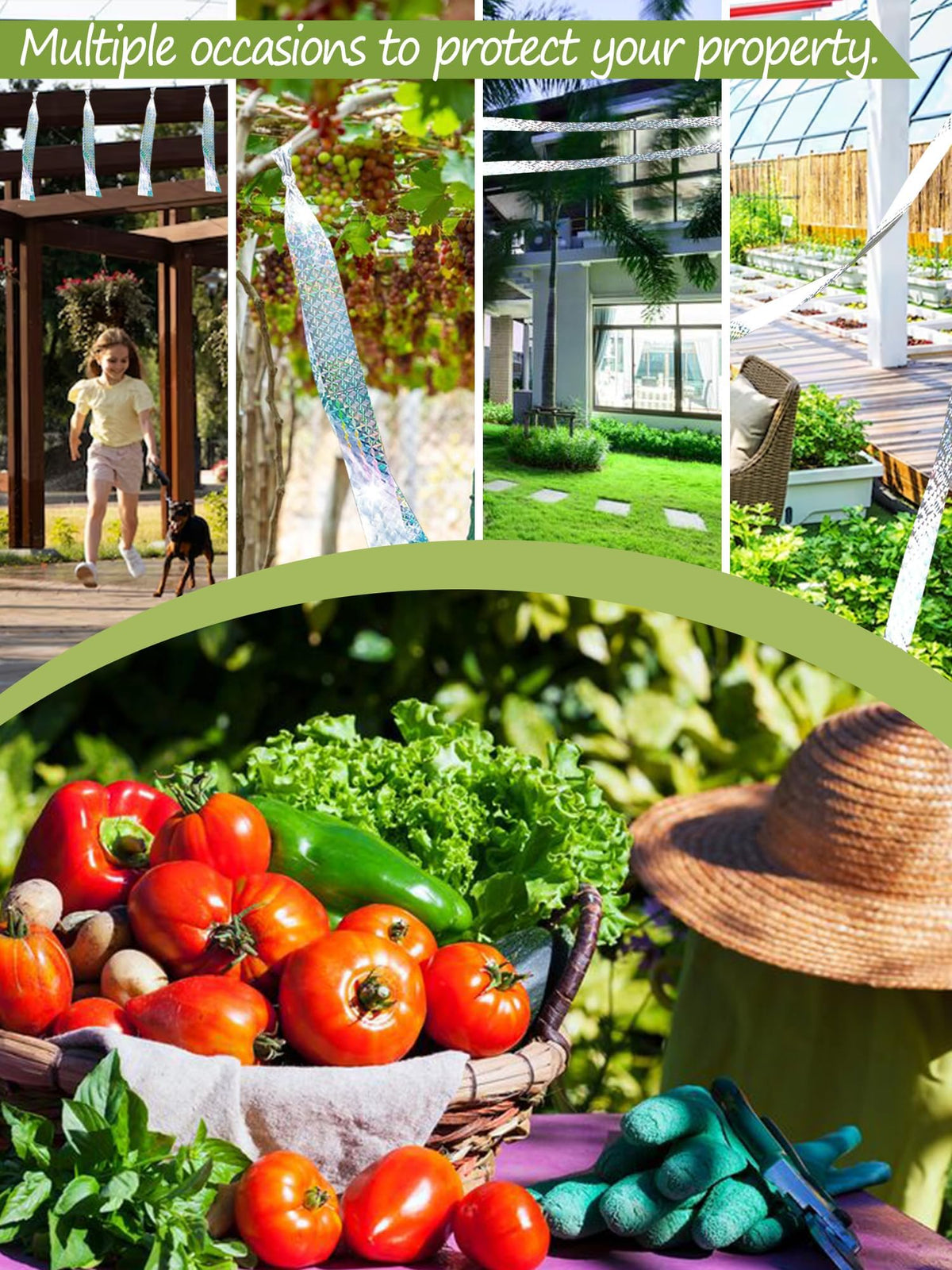 Whtawtaw double-sided deterrent tape offers humane garden protection