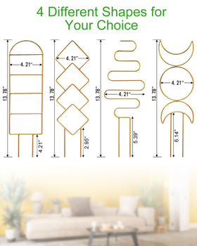 Whtawtaw metal garden trellis with different patterns enhances vine growth and decorative variety