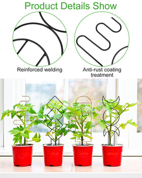 Whtawtaw compact plant trellis supports ivy, peas, and flowering plants