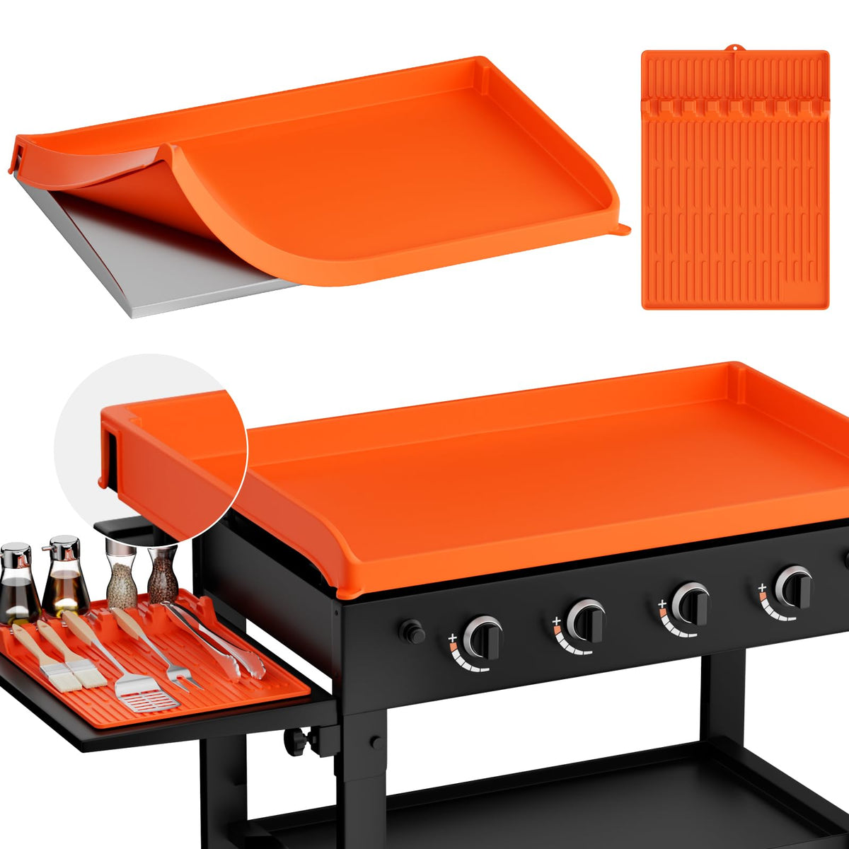 WhtSky 36-inch griddle cover with full-edge protection guards Blackstone from rust
