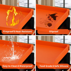WhtSky durable silicone mat protects grill surfaces during storage