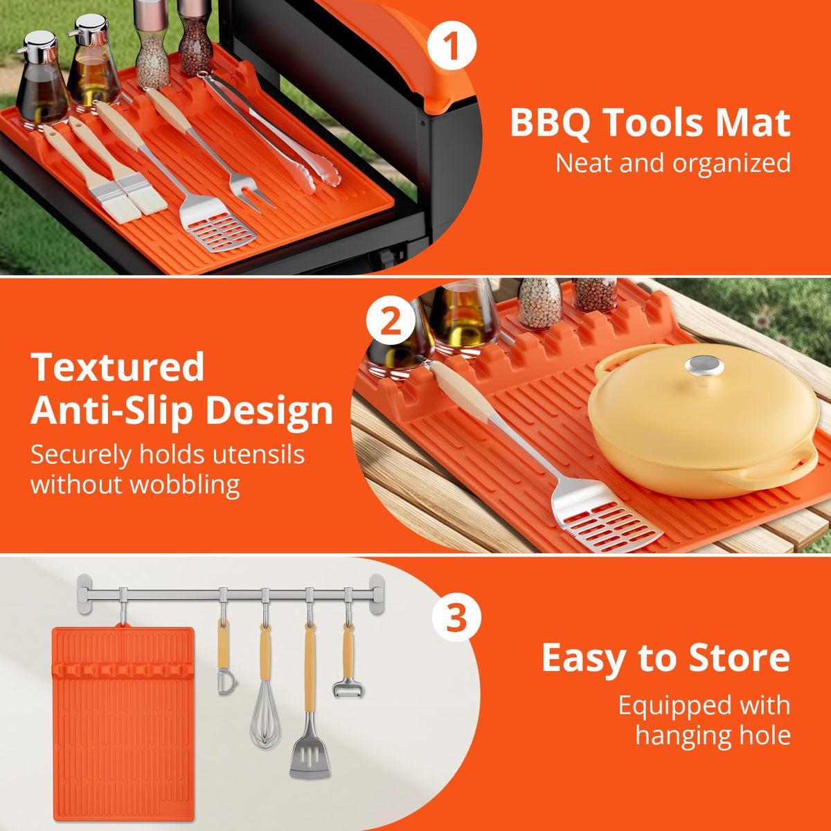 WhtSky silicone griddle cover waterproof design protects the grill from dirt