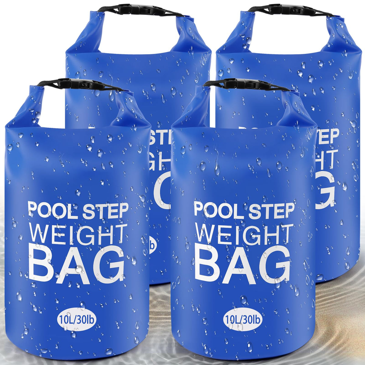 Whumsdog blue 10L pool step weights stabilize above-ground ladders.