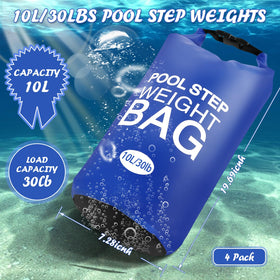 Whumsdog green 10L pool step weights prevent ladder movement.