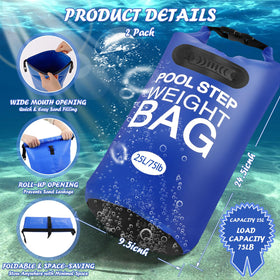 Whumsdog pool step weights leakproof seal close-up highlights waterproof construction.