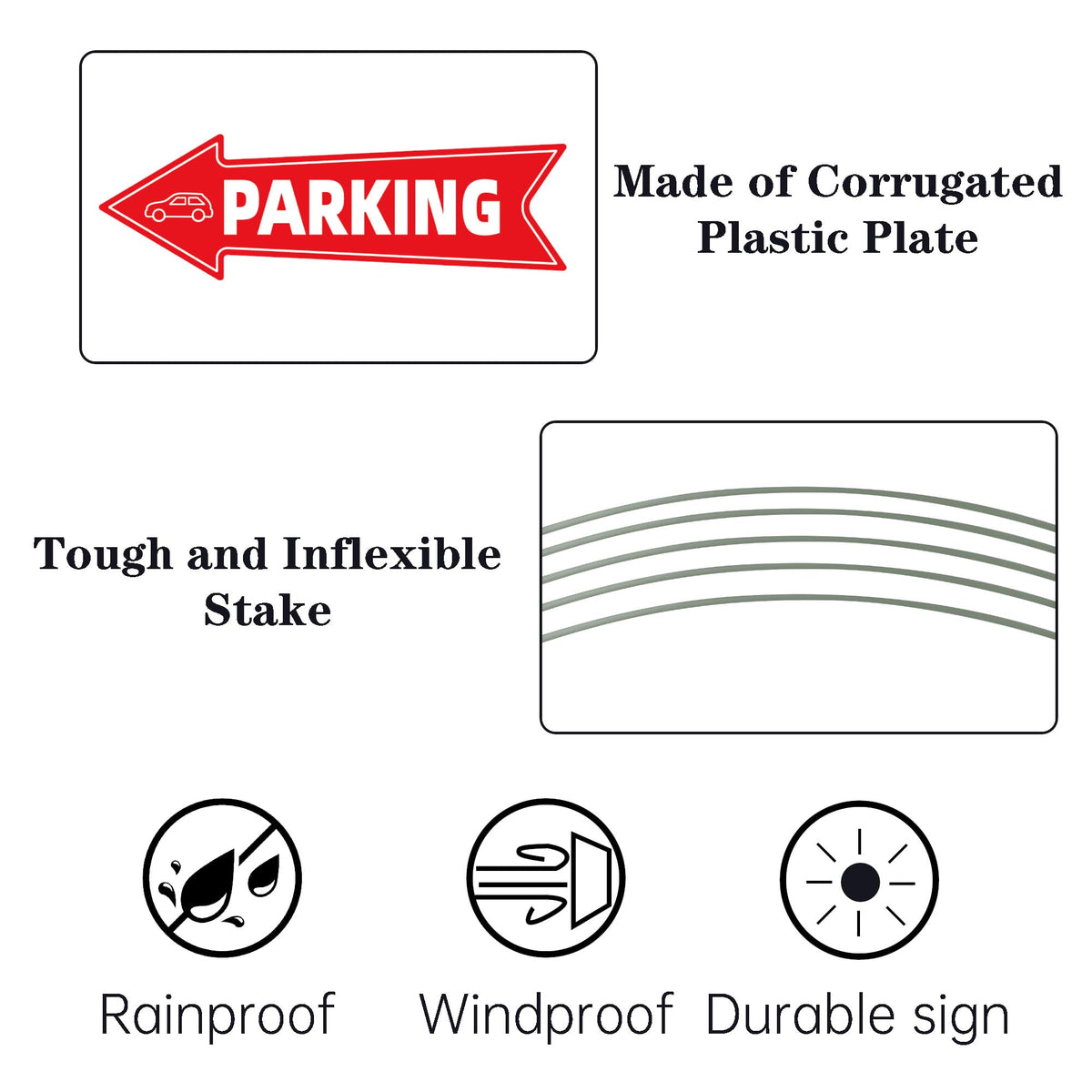 WHWHW right arrow parking sign directs traffic to available spots clearly.