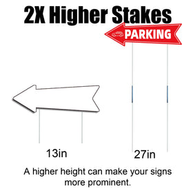 WHWHW weather-resistant plastic sign withstands outdoor conditions and reuse.
