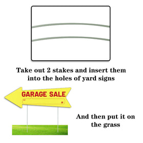 WHWHW writable area yard sign lets you mark time and location.