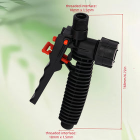 WHZAZGW pump sprayer handle close-up highlights durable plastic and ergonomic grip.