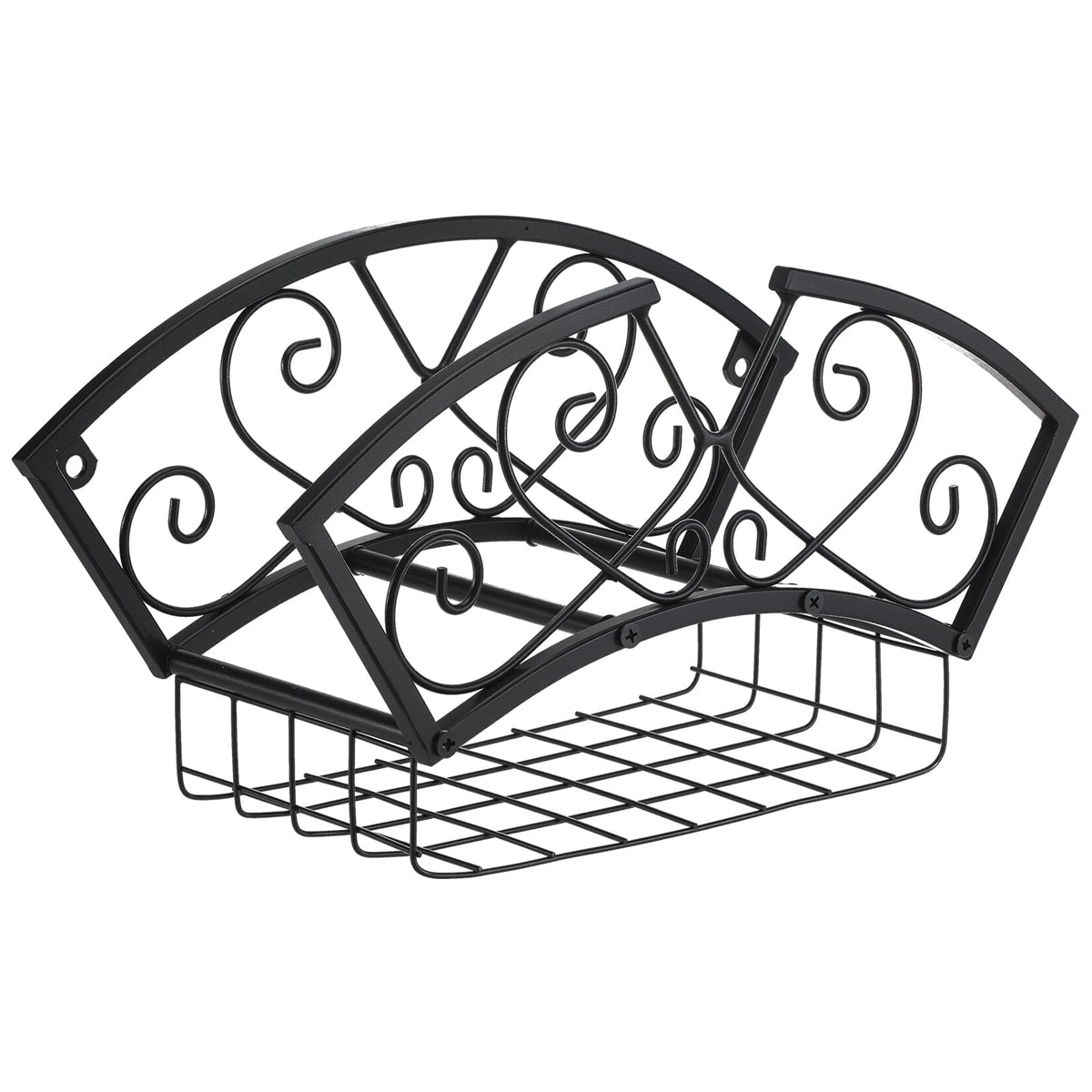 WiMas garden hose holder wall mount showing sturdy metal construction for outdoor use.