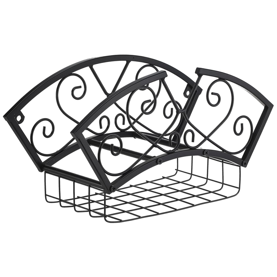 WiMas garden hose holder wall mount showing sturdy metal construction for outdoor use.