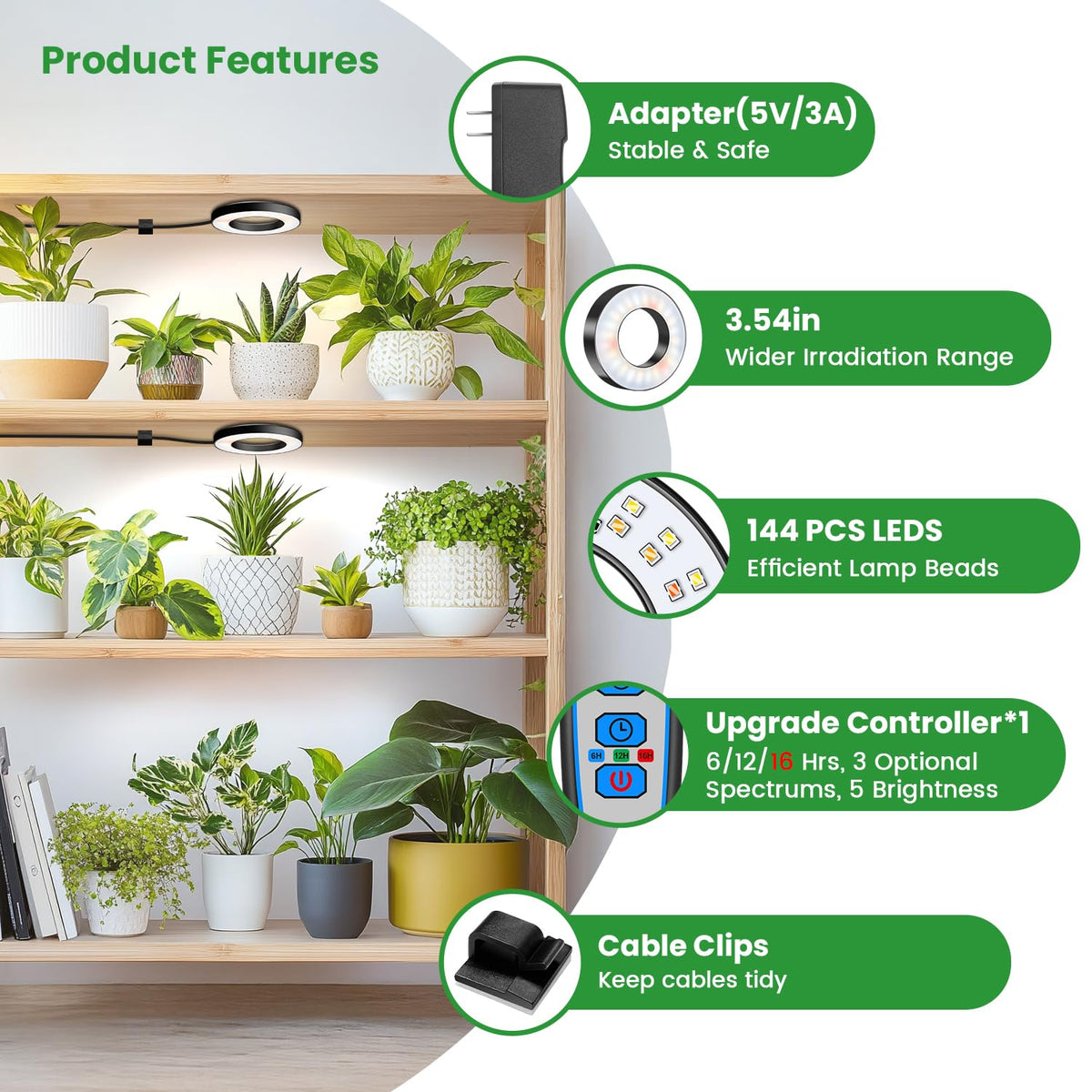 Wiaxulay adapter and cable layout highlights safe 5V/3A power supply