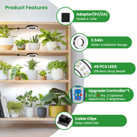 Wiaxulay Grow Light brightness control lets you tailor lighting.