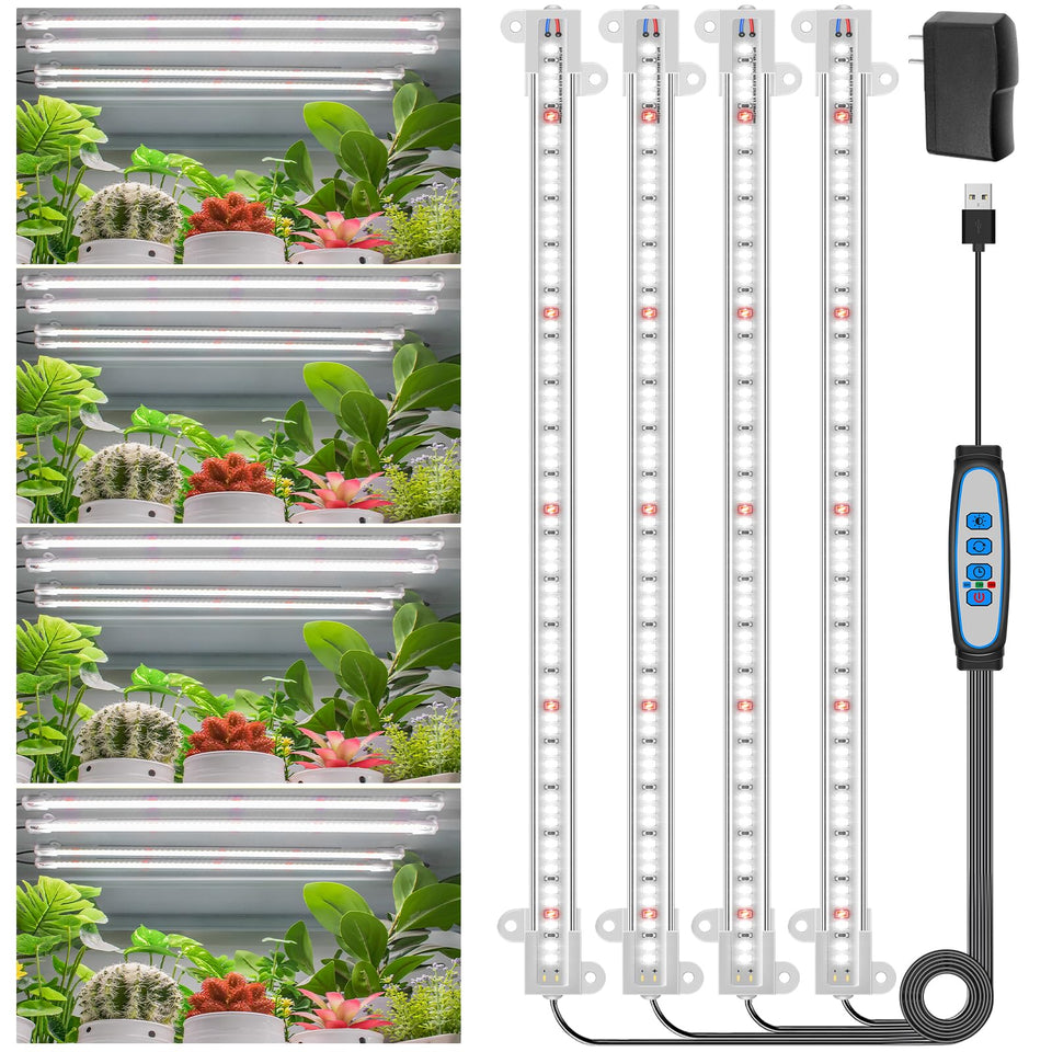 Wiaxulay Grow Light full-spectrum 6000K strip for indoor plants promotes healthy growth