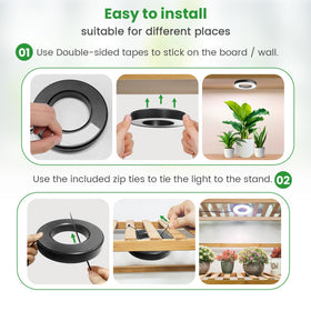 Wiaxulay Grow Light installation kit with tape and buckles.