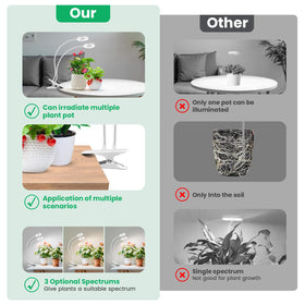 Wiaxulay Full Spectrum light supports diverse indoor plants with balanced wavelengths.